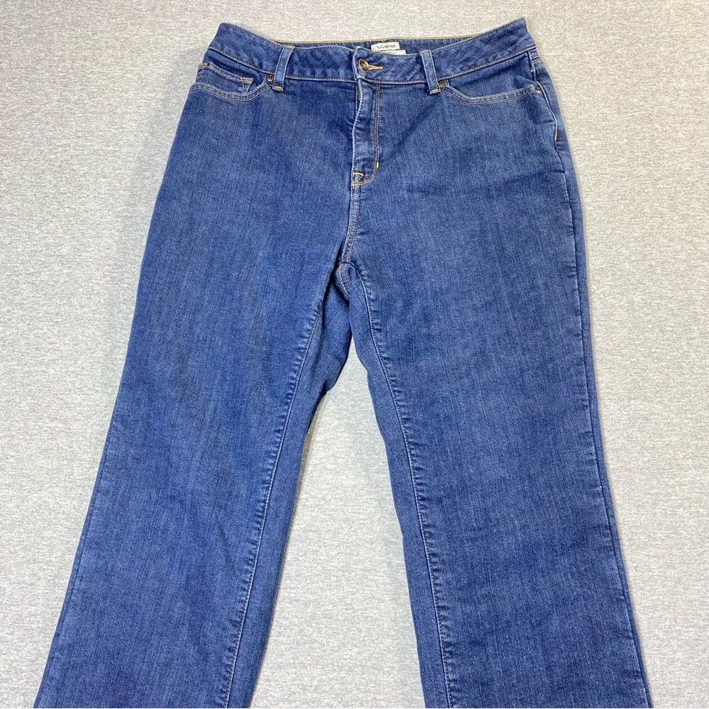 L.L. Bean Jeans Women's 12 Blue Classic Fit Straight Leg Hi Rise Preppy Denim - Picture 2 of 14